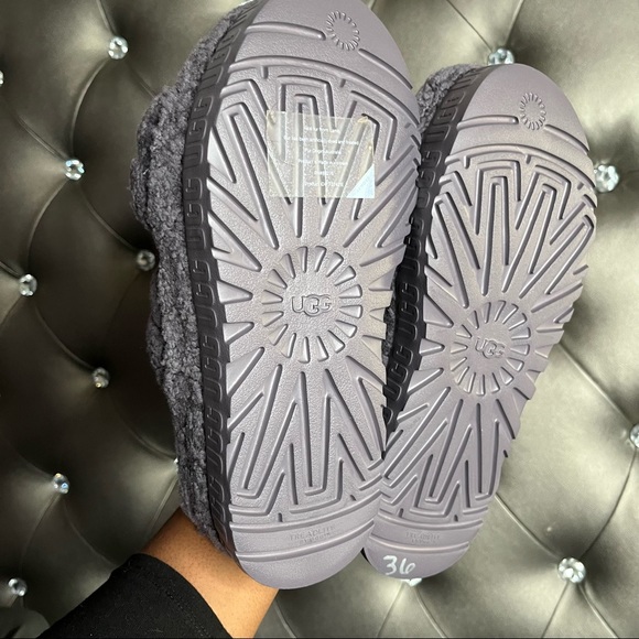 UGG® Grey Oh Fluffita Fur Slides - Picture 4 of 11